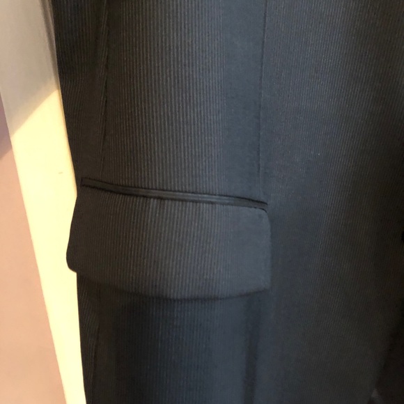 VALENTINO BLAZER SPORT COAT JACKET 42R Black PIN Micro-striped MADE IN ITALY - Picture 3 of 5